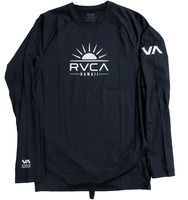 RVCA (ルーカ) SUNNY ハワイ 長袖 ラッシュガード Mサイズ 黒 ブラック トレーニング 水着