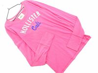 Hollister ホリスター 刺繍 Tシャツ sizeM/ピンク ■◇ ☆ ebc9 レディース