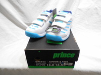 【新品】 PRINCE プリンス DPS953 ジュニア テニス シューズ 18.0-18.5 BLUE オールコート テニスウェア スニーカー