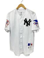 Majestic (マジェスティック) MLB NEW YORK YANKEES ニューヨークヤンキース ベースボール シャツ メッシュ ニューヨークバックロゴ Ｍ/028
