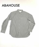 ABA HOUSE/アバハウス/ジップポケット/ストライプシャツ/デザインシャツ コットン 長袖