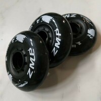 【2個～18個】タイヤ黒80mm インラインスケート用 硬度85A ZMPウィール ホイール ブラック BK