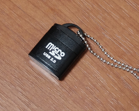 MicroSD用 小型USBカードリーダー・ライター(ブラック)