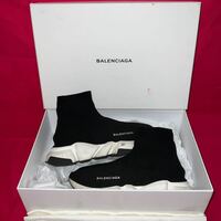 バレンシアガ BALENCIAGA シューズ スニーカー 靴 イタリア製 ブラック ショートブーツ サイズ39 日本サイズ26 