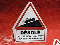 ルノー Renault 4 'DESOLE' ステッカー フランス 旧車 ショップ 【オリジナル 】 パロディステッカー