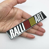 【新入荷】高品質　アルミ製のRALLI ART（三菱）エンブレムステッカー A