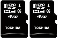 新品　送料無料　2枚セット　東芝 TOSHIBA microSDHC メモリーカード 4GB SD-ME004GS マイクロエスディーカード
