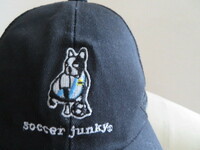 1000円～soccer Junky サッカージャンキー×GLOBAL WORK グローバルワーク　メッシュ帽子　刺繍ロゴ　黒ブラック