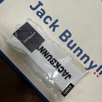 送料無料ジャックバニーbyパーリーゲイツ最新JACK BUNNY編地ミドルソックス抗菌防臭アーチSUPPORTクッショニングunisex White(25-27cm)新品