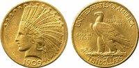 アメリカ　10ドル金貨　1909年　美品～極美品　インディアンヘッド