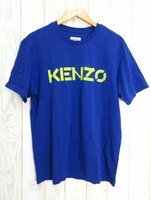 KENZO/ケンゾー：ロゴプリント 半袖Tシャツ ブルー サイズXL メンズ/中古/USED