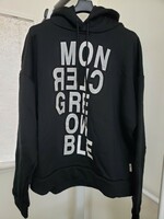 【極美品】MONCLER GRENOBLE ロゴプリント パーカー ブラック XL