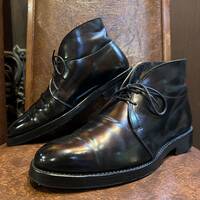 【Made in ENGLAND】Tricker’s for “YAMANE DELUXE” コードバンレザー　チャッカブーツ UK7 fit5 トリッカーズ ヤマネ ブラック黒
