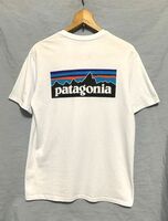 ☆20SS 美品　patagonia パタゴニア　P-6 Logo Responsibili Tee ロゴプリント Tシャツ ホワイト XS