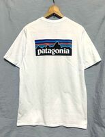 ☆20SS 美品　patagonia パタゴニア　P-6 Logo Pocket Responsibili Tee ロゴプリント ポケットTシャツ ホワイト M