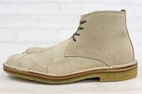 1S3539■foot the coacher PATCHING WORK BOOTS フットザコーチャー パッチワークスエードチャッカブーツ 5