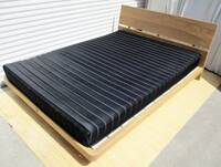 シモンズ　ダブルサイズ　ベッドフレーム　マットレス付き　木製フレーム　寝具　SIMMONS　引き取り歓迎　