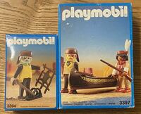  playmobil 3394 Vintage Playmobil Trapper/ 3397 Indian Tracker And Trader未開封2個セット