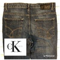 カルバン・クライン　Calvin Klein Jeans 34インチ　ストレッチデニム　usedデニム 5Pジーンズ　デニムパンツ