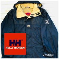 ビッグサイズ　ヘリーハンセン　Helly Hansen XL ナイロン　マウンテンパーカー　マンパー　セーリングジャケット　ネイビー