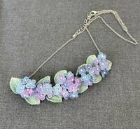 紫陽花のネックレス