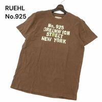 【新品 未使用】 RUEHL No.925 ルールナンバー925 春夏 ロゴプリント 半袖 カットソー Tシャツ Sz.XL　メンズ 大きいサイズ　C4T03783_4#D