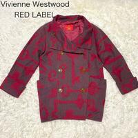 【ヴィヴィアンウエストウッドレッドレーベル】Vivienne Westwood REDLABEL　変形ピーコート 総柄 オーブ 2