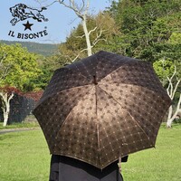 【美品】【送料無料】イル・ビゾンテ IL BISONTE 日傘 雨傘 モノグラム 男性 女性 ユニセックス