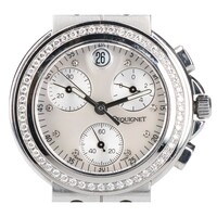 PEQUIGNET ペキニエ 1322509 クロノグラフ ダイヤモンドベゼル ラバーベルト クオーツ 腕時計