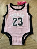 70 サイズ　ピンク　ロンパース ベビー服 男の子 女の子 ベビー ショートオール バスケット　ユニフォーム　ジョーダン
