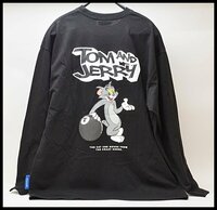 新品 タグ付き SEQUENZ×TOM＆JERRY コラボ ロングTシャツ ブラック XLサイズ シークエンズ トムとジェリー TOM