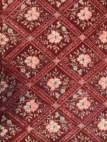 インド更紗 20世紀初頭 美しい小花文様 完全な長さのある一枚布 検 茶道 袱紗 帛紗 仕覆 古布 インドネシア伝来 古渡 古裂 更紗 バティック