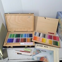 NOUVEL CARRE PASTEL 96 colors NCT-96WF ARTISTS & DESIGNERS MATERIALS ヌーベル カレー パステル 96色 木箱入 画材 道具 用品