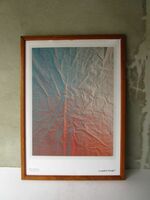 アメリカ現代アーティスト Tauba Auerbach作 Untitled (Fold) アートポスター 50×70 抽象画/アンフォルメル/イームズ/ウェグナー
