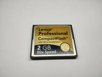 薄く落書き有り　2GB　Lexar professional　CFカード　フォーマット済み　メモリーカード　コンパクトフラッシュカード
