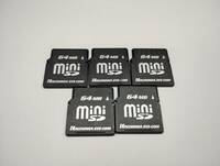 5枚セット　64MB　メガバイト　HAGIWARA SYS-COM　miniSDカード　メモリーカード　ミニSDカード