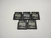 5枚セット　128MB　メガバイト　BUFFALO　miniSDカード　メモリーカード　ミニSDカード