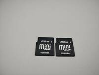 2枚セット　256MB　メガバイト　TOSHIBA　miniSDカード　メモリーカード　ミニSDカード