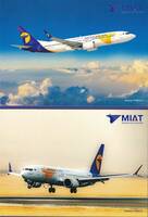 海外エアライン製絵はがき　MIATモンゴル航空　B737MAX8 ２種各１枚　貴重品