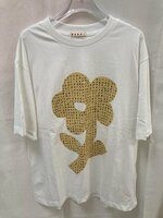 MARNI マルニ 花柄 t-shirt カジュアル レディース 半袖 Tシャツ ホワイト 40サイズ 中古 TN 1
