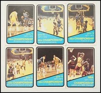 NBA1972-73 Topps #154-#159 (6枚) CHAMPIONSHIP Game#1-#5 Jerry West トップス TCGカード バスケットボール 203a