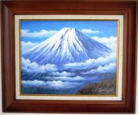 富士山絵画 油絵 風景画 雄大な富士山 F6　WG325B　お部屋のイメージを変えてみませんか。　　