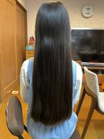 ヘアドネーション 髪の毛 32cm 日本人 バージンヘア 10代　人毛