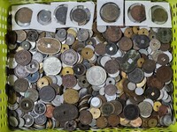 古銭、未選別、5kg以上天宝通宝、銀貨、銅貨、アルミ銭、白銅貨など大量