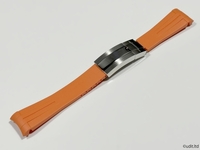 ラグ幅:20mm ハイグレード ラバーベルト オレンジ 腕時計ベルト【ロレックス ROLEX対応 サブマリーナ GMTマスター デイトナ等に】