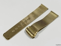 ラグ幅：22mm メッシュ腕時計用バンド メタルブレス 腕時計ベルト 金属 ステンレス ブレスレット ゴールド 【オメガ OMEGA対応】MS1