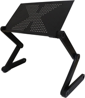 パソコンスタンド 折り畳み式 ノートパソコンスタンド 360度調節可能 （アルミ／角度高さ無段階調整）サイドテーブル