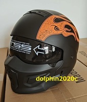 多機能 バイク ハーレー 内蔵サングラス フルフェイスヘルメット ジェットヘルメット 変身 組み立て 2代目 M~XXLサイズ選択可　柄A