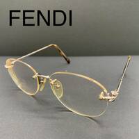 FENDIフェンディ メガネフレーム 度入り 眼鏡 ジャンク品 YBX014