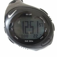 訳有り NIKE ナイキ BOWERMAN バウワーマン WR0129 クォーツ デジタル メンズウォッチ 腕時計 ブラック